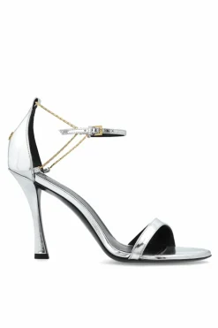 Givenchy SREBRNY Sandały na obcasie