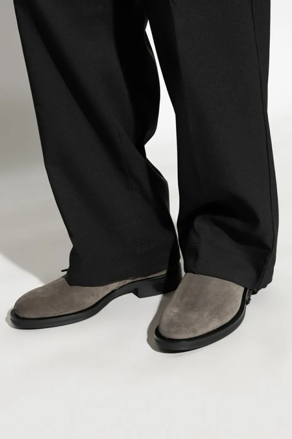 Givenchy SZARY Botki `Lock`