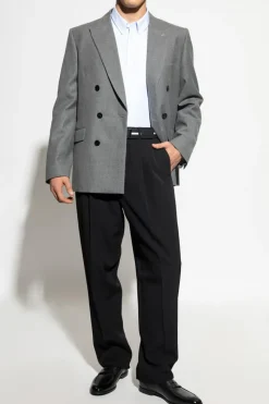 Givenchy SZARY Dwurzędowa marynarka