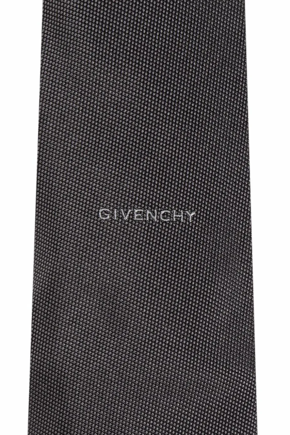 Givenchy SZARY Jedwabny krawat