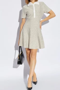 Givenchy SZARY Sukienka z monogramem