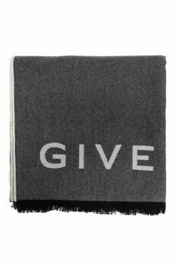 Givenchy SZARY Szal z logo