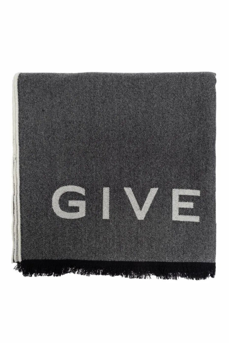Givenchy SZARY Szal z logo