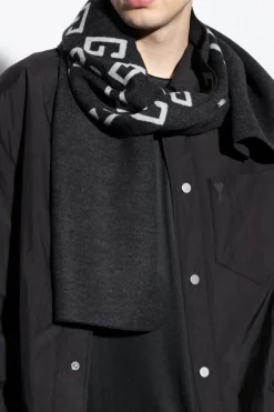 Givenchy SZARY Wełniany szal