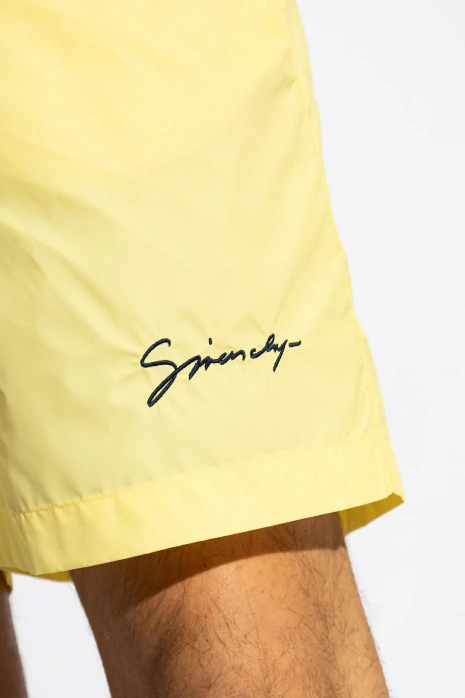 Givenchy ŻÓŁTY Szorty kąpielowe z logo