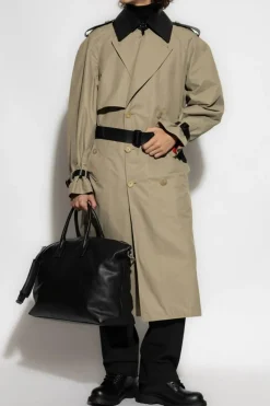Givenchy ZIELONY Płaszcz z kołnierzem