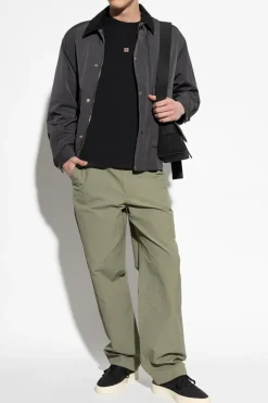 Givenchy ZIELONY Spodnie z monogramem