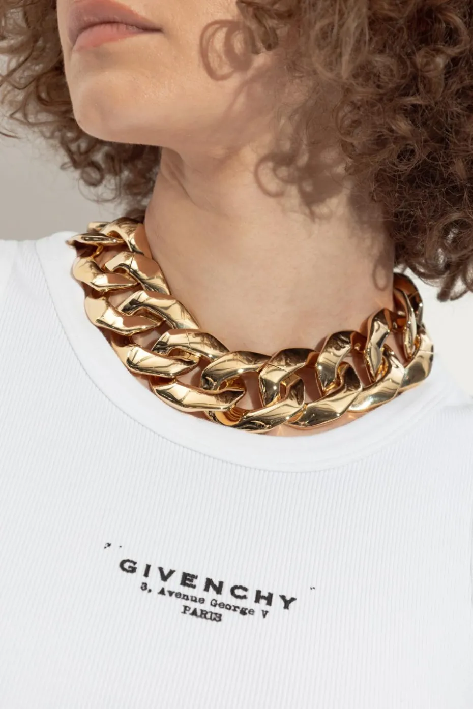 Givenchy ZŁOTY Mosiężny naszyjnik