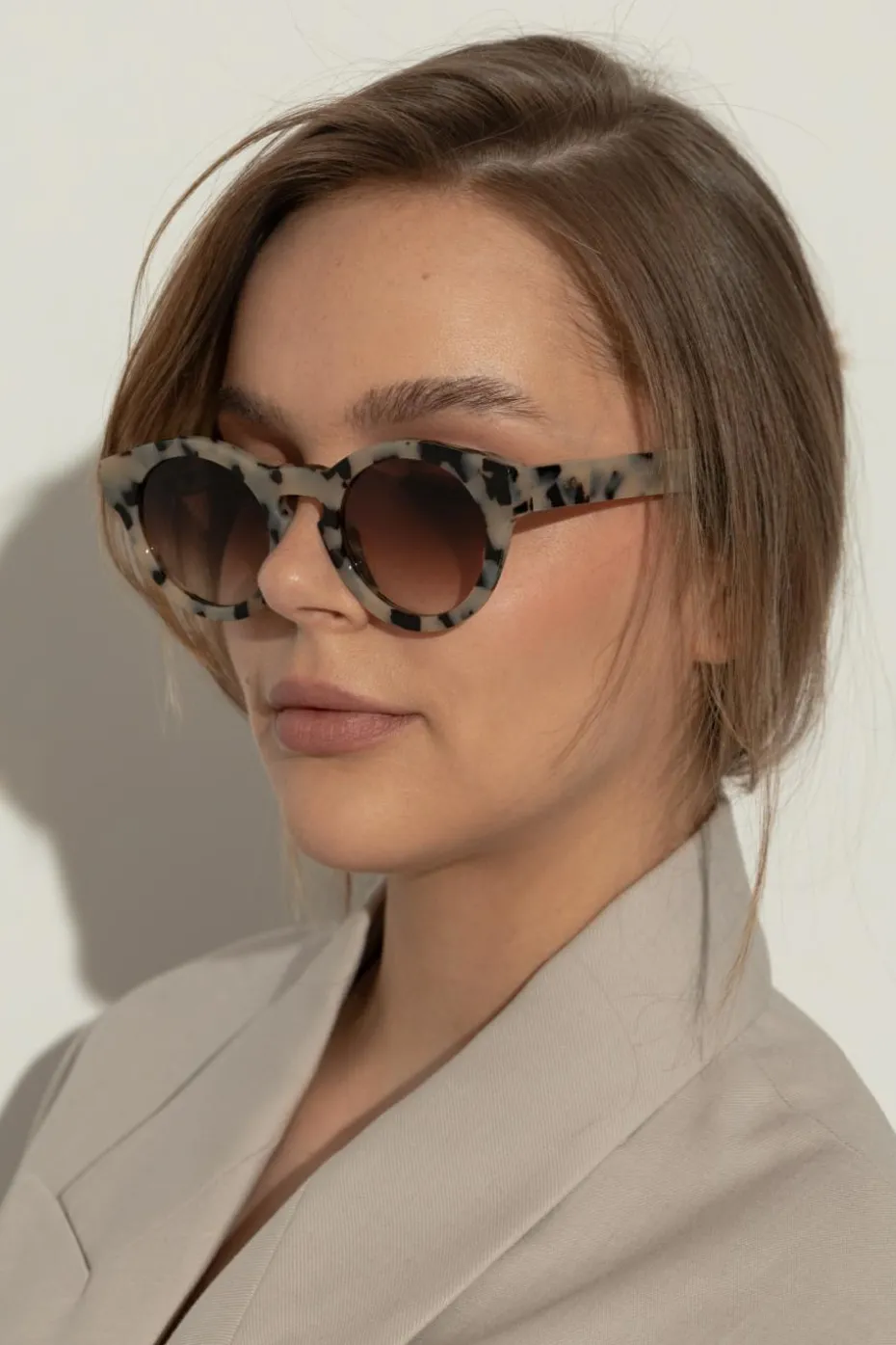 Golden Goose beżowy Okulary przeciwsłoneczne