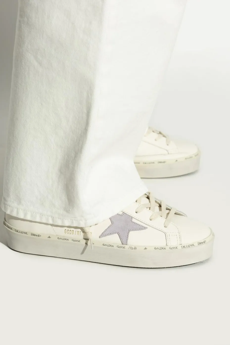 Golden Goose BIAŁY Buty sportowe `Hi Star Classic With List`