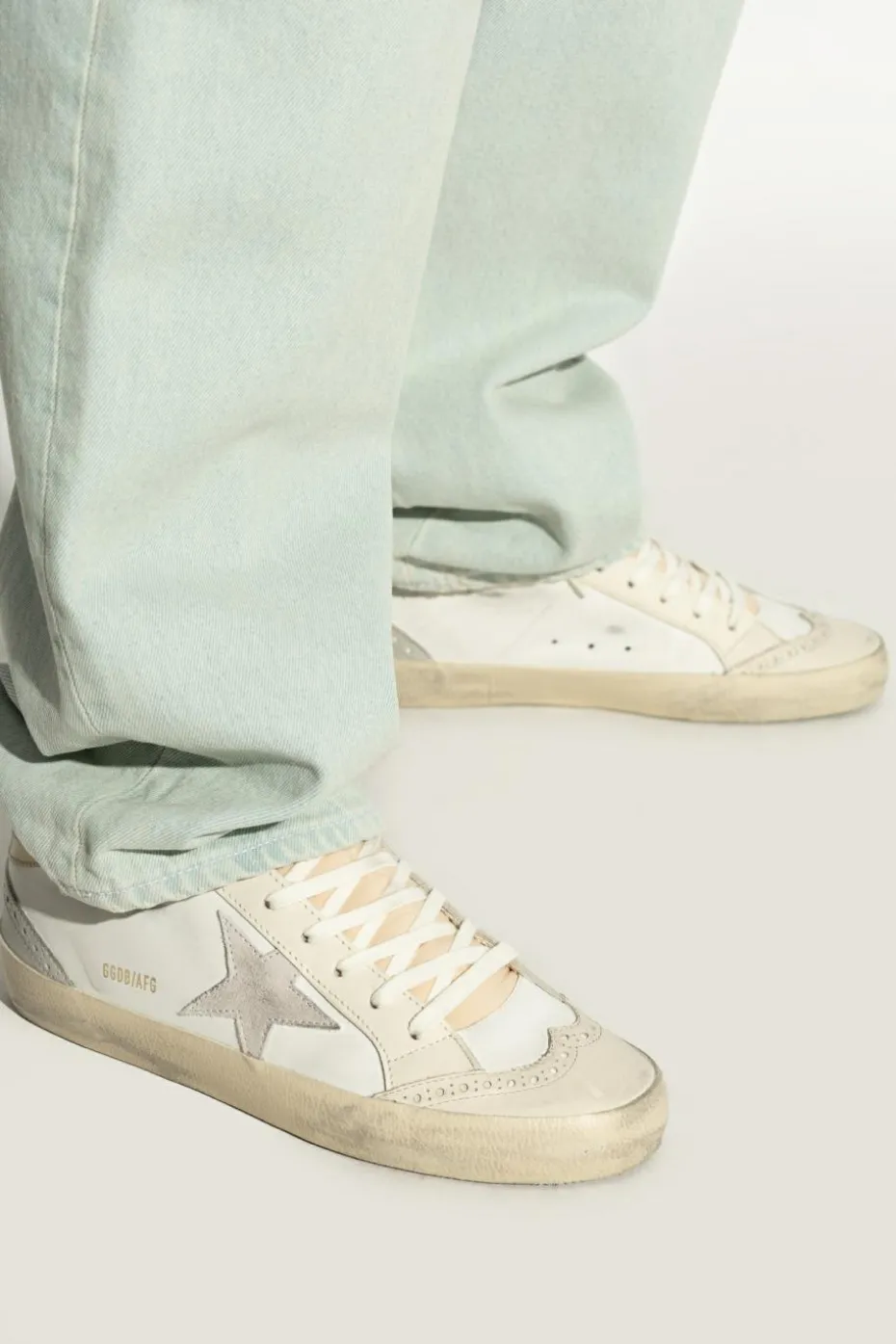 Golden Goose BIAŁY Buty sportowe `Mid Star Double Quarter`