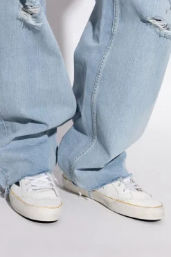 Golden Goose BIAŁY Buty sportowe `Mid Star Double Quarter