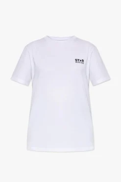 Golden Goose BIAŁY T-shirt z logo