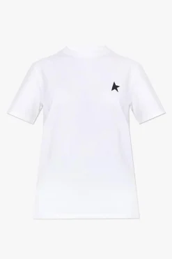 Golden Goose BIAŁY T-shirt z logo