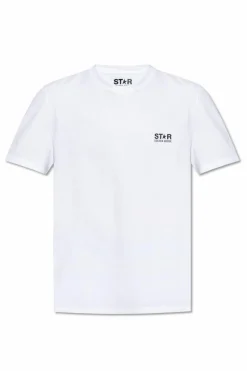 Golden Goose BIAŁY T-shirt z logo