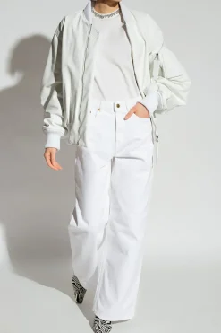 Golden Goose BIAŁY T-shirt z logo