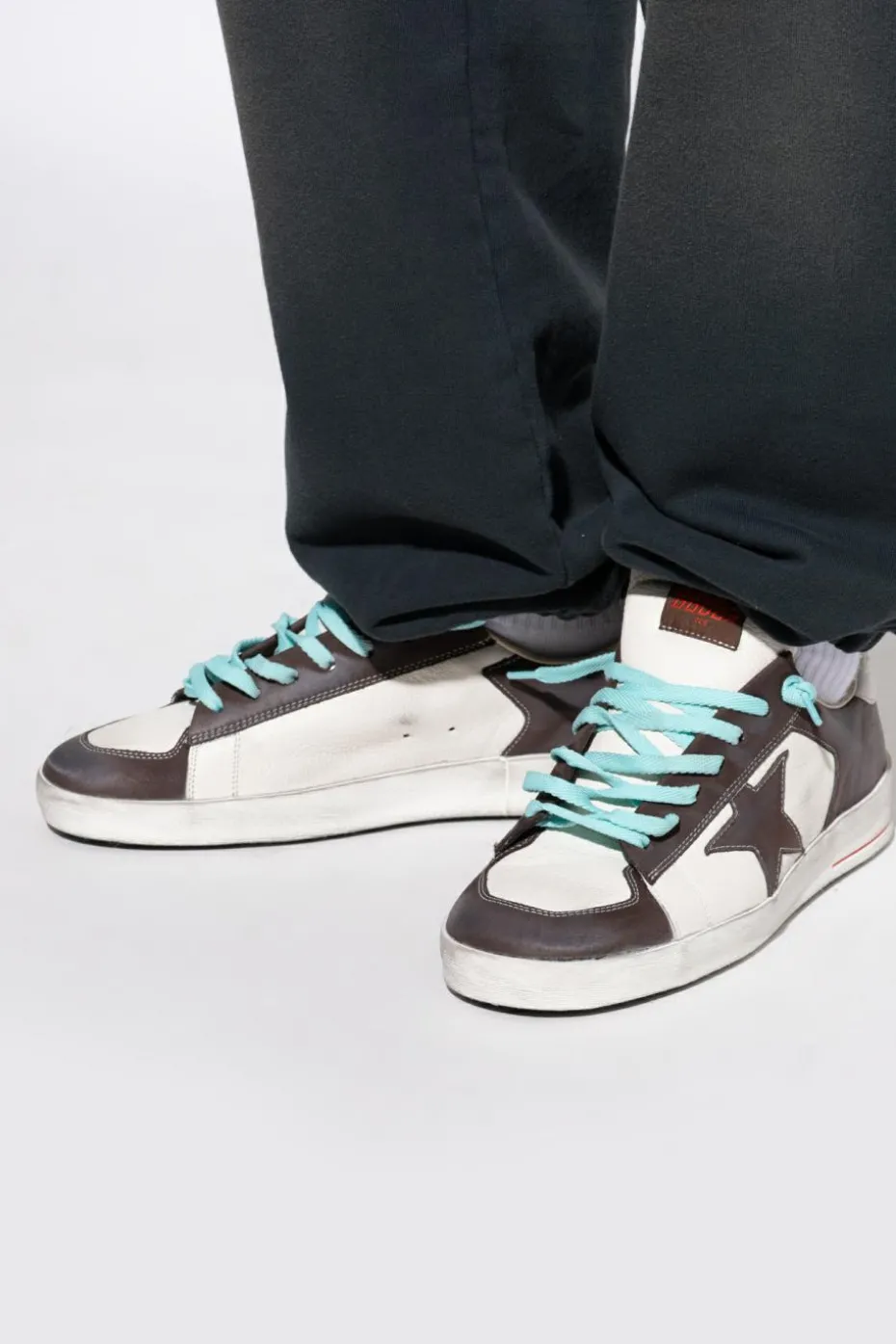 Golden Goose BRĄZOWY Buty sportowe `Stardan Con Collarino Spezzato`