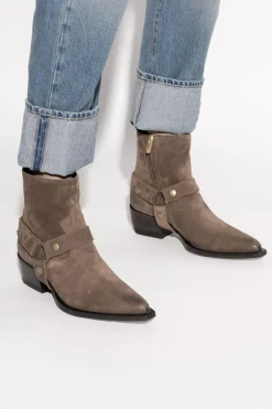 Golden Goose BRĄZOWY Skórzane botki