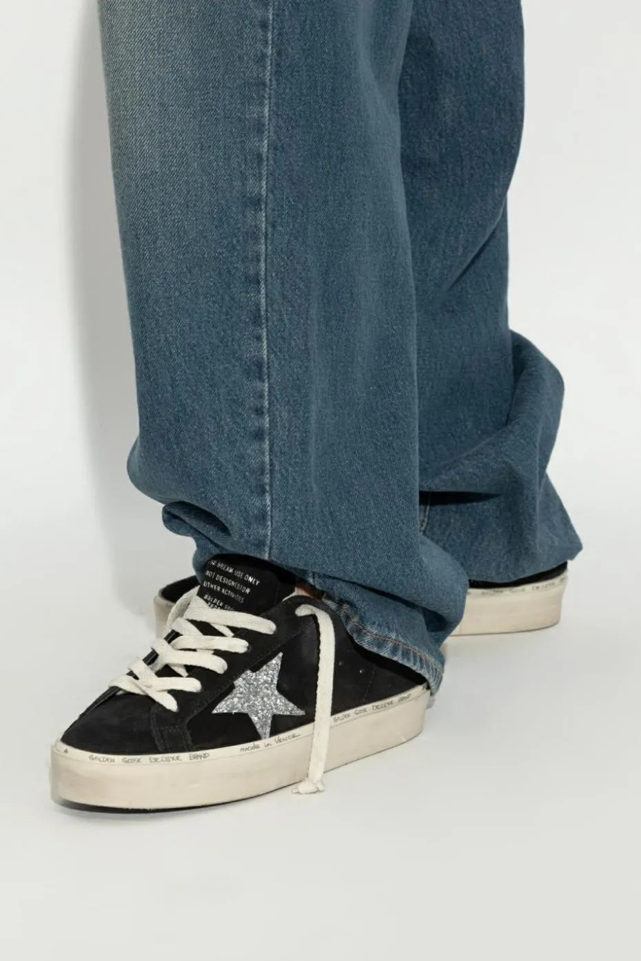 Golden Goose CZARNY Buty sportowe `Hi Star Classic With List`