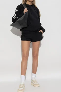 Golden Goose CZARNY Szorty z logo