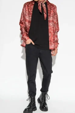 Golden Goose CZARNY T-shirt z logo