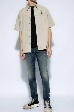 Golden Goose CZARNY T-shirt z logo