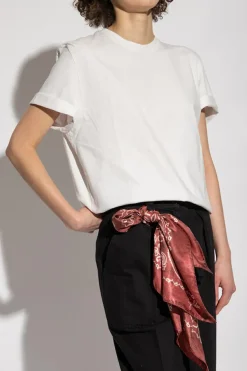 Golden Goose CZERWONY Jedwabna chusta