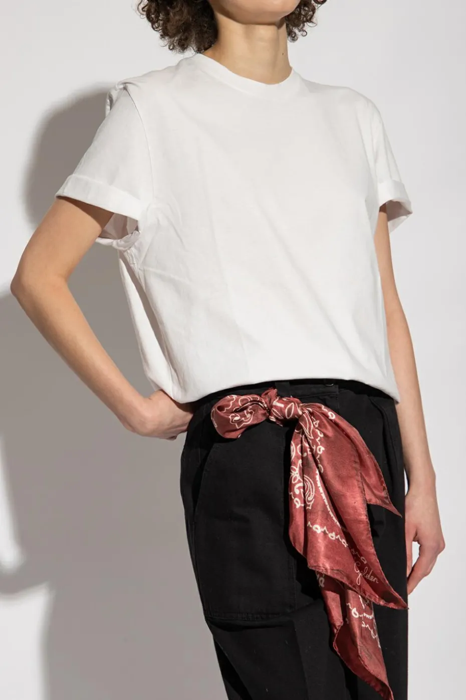 Golden Goose CZERWONY Jedwabna chusta