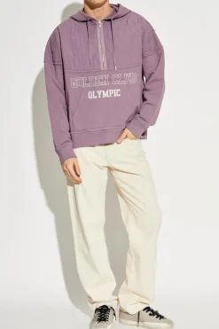 Golden Goose FIOLETOWY Bluza z kapturem