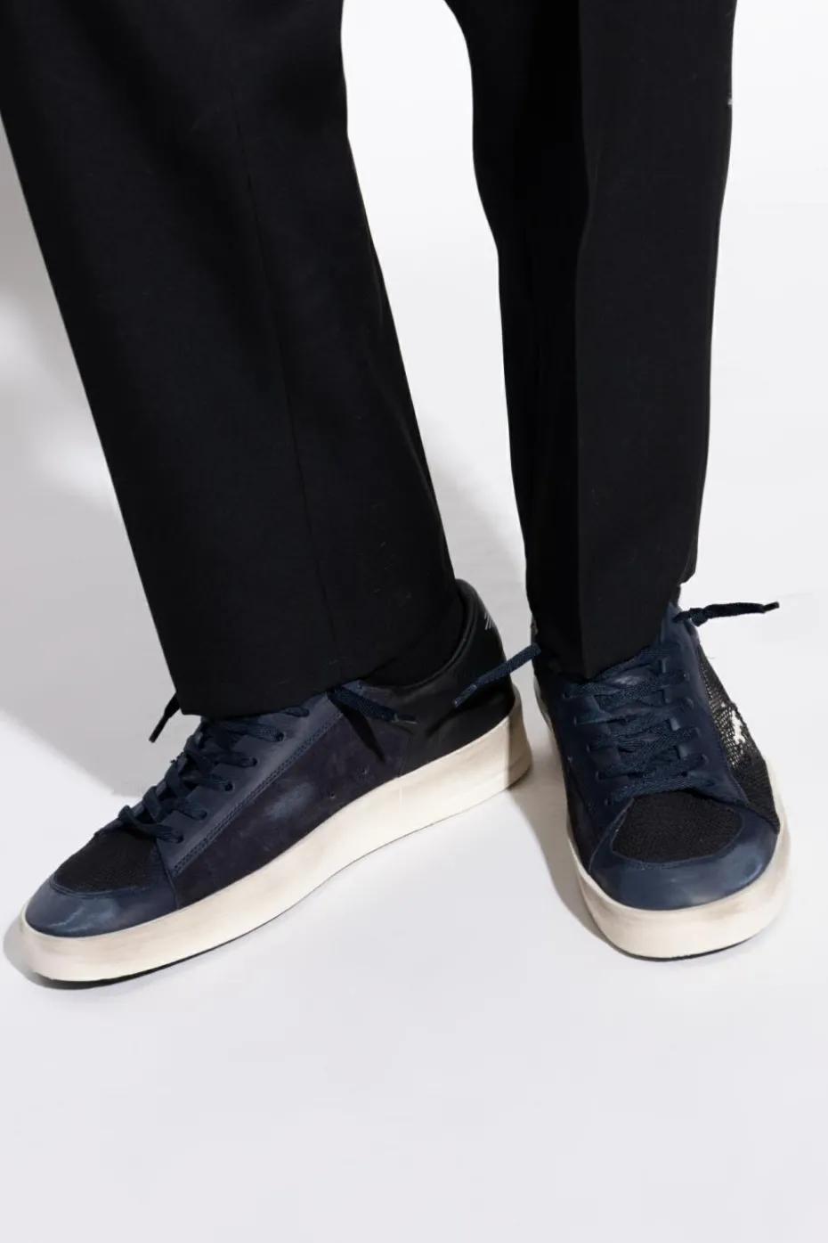 Golden Goose GRANATOWY Buty sportowe `Stardan Under Net Star`