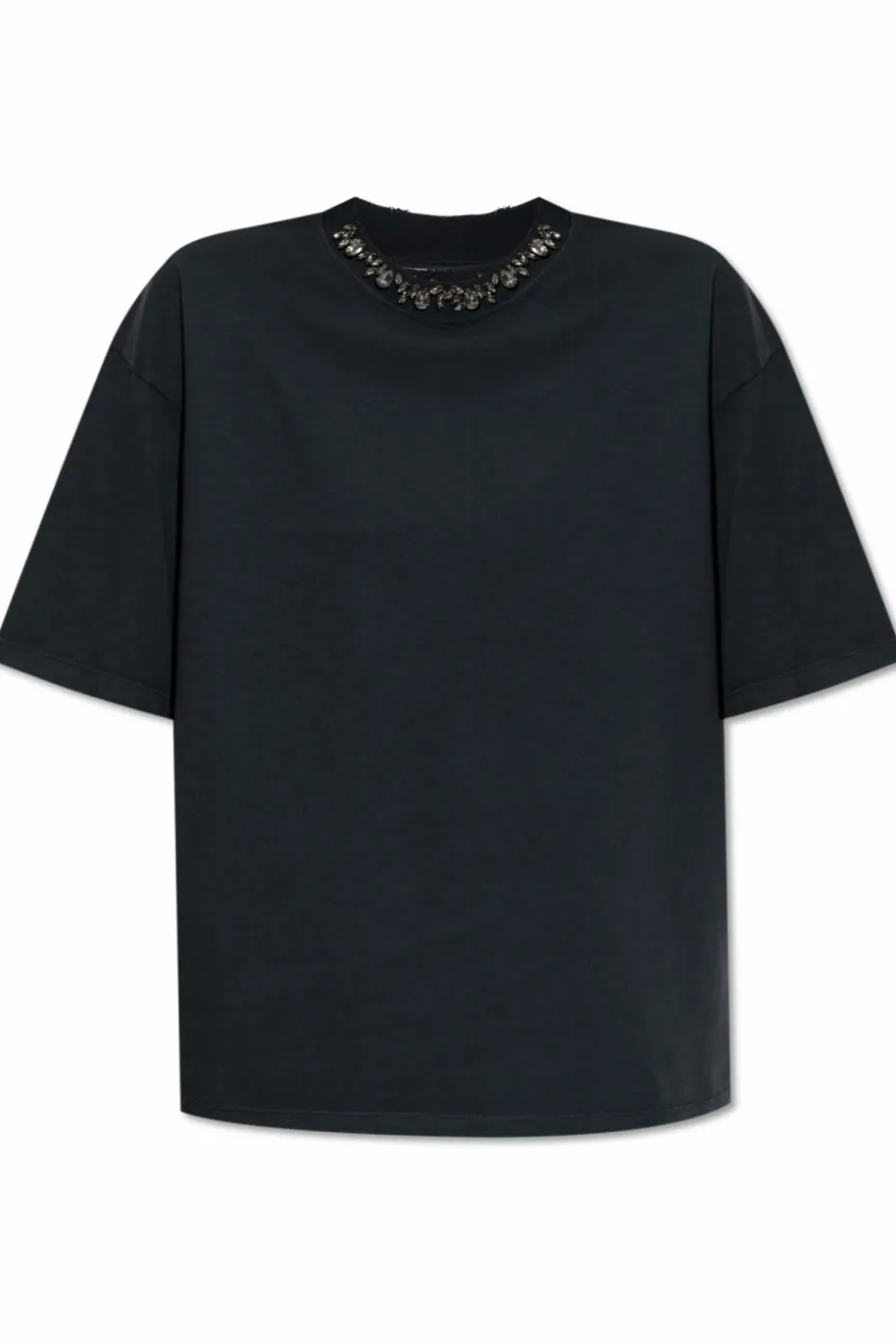 Golden Goose GRANATOWY T-shirt z aplikacjami