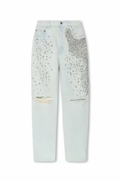 Golden Goose jasnoniebieski Jeansy z połyskującymi aplikacjami