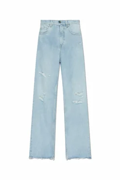 Golden Goose jasnoniebieski Jeansy z efektem `vintage`