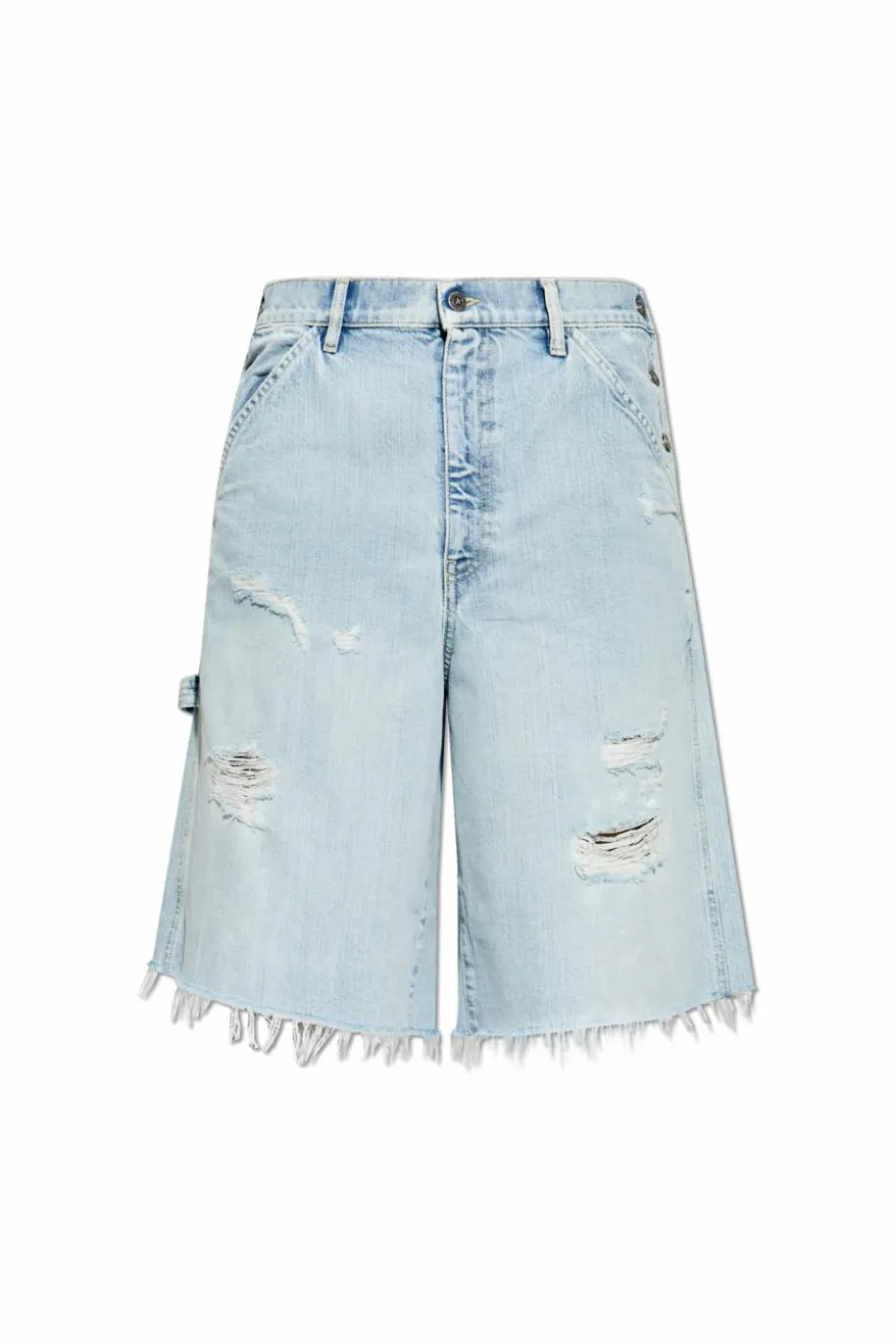 Golden Goose jasnoniebieski Jeansowe szorty z efektem `vintage`