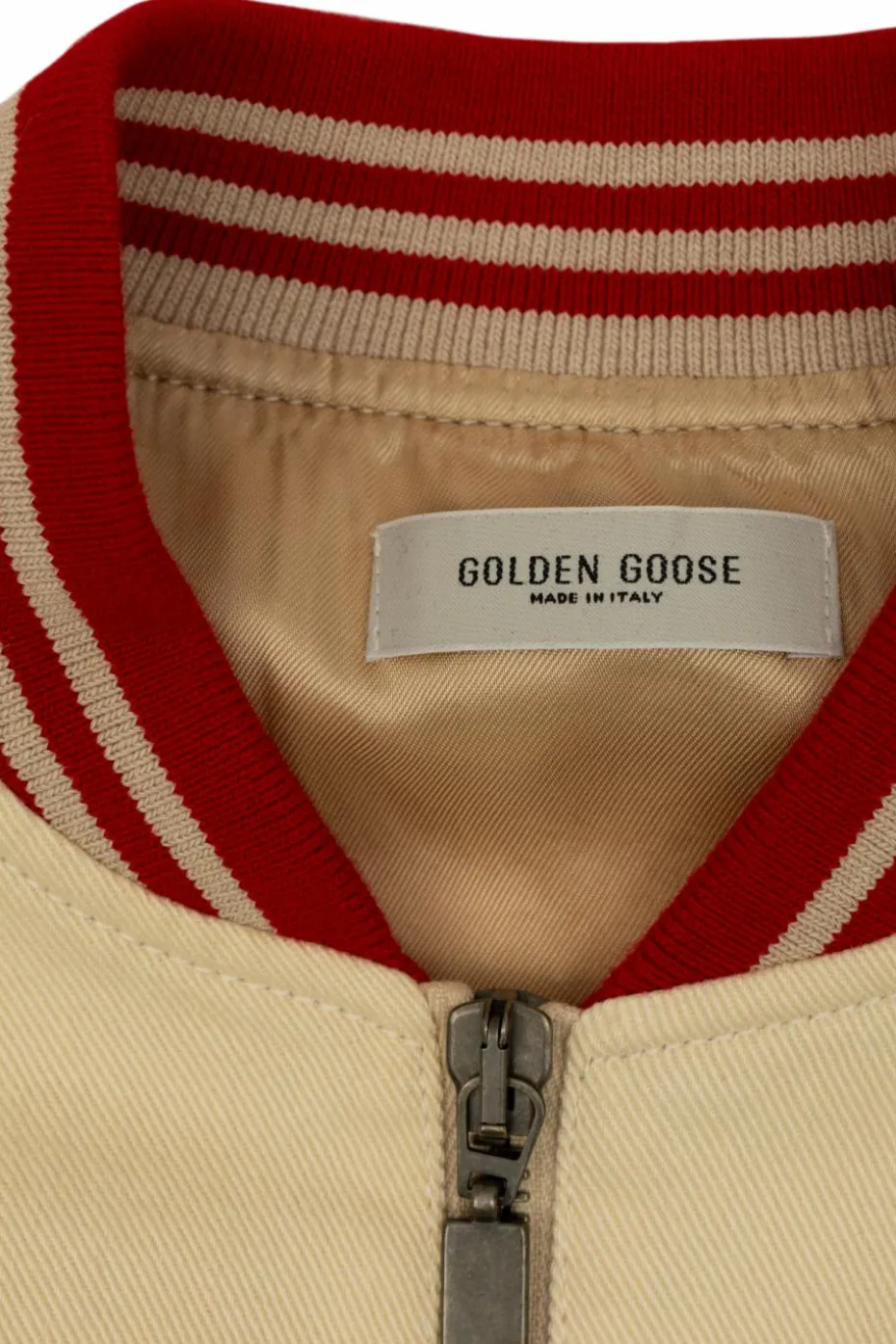 Golden Goose Kids beżowy Kurtka z logo