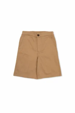 Golden Goose Kids beżowy Szorty z wyszytym logo