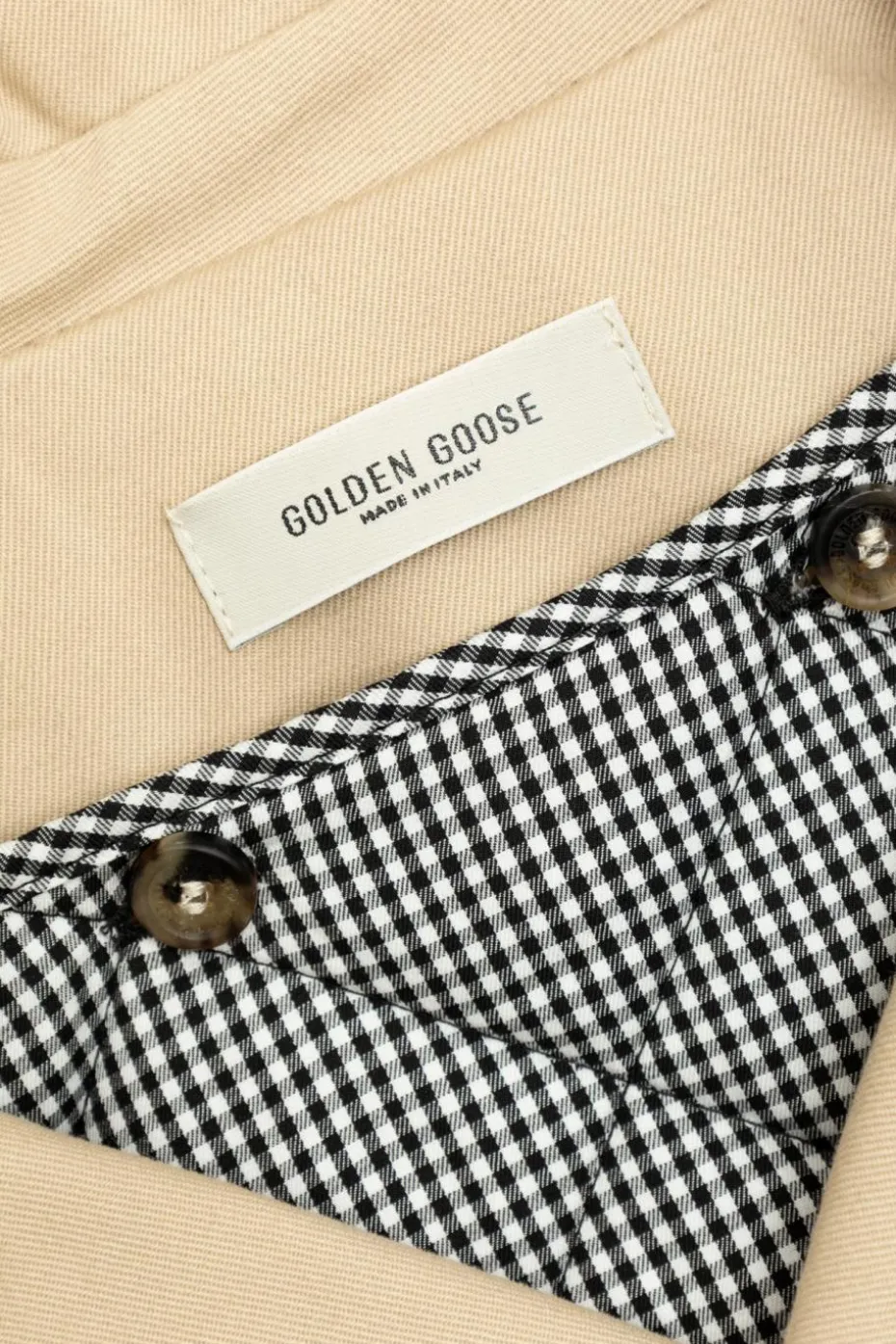 Golden Goose Kids beżowy Trencz z logo