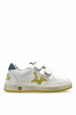 Golden Goose Kids BIAŁY Buty sportowe `BALL STAR STRAP WITH PRINTED STAR`