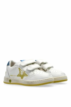 Golden Goose Kids BIAŁY Buty sportowe `BALL STAR STRAP WITH PRINTED STAR`