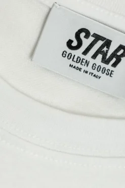 Golden Goose Kids BIAŁY T-shirt z nadrukiem