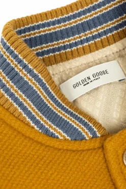 Golden Goose Kids BRĄZOWY Wełniana kurtka typu ‘bomber’