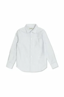 Golden Goose Kids jasnoniebieski Koszula ze wzorem w prążki