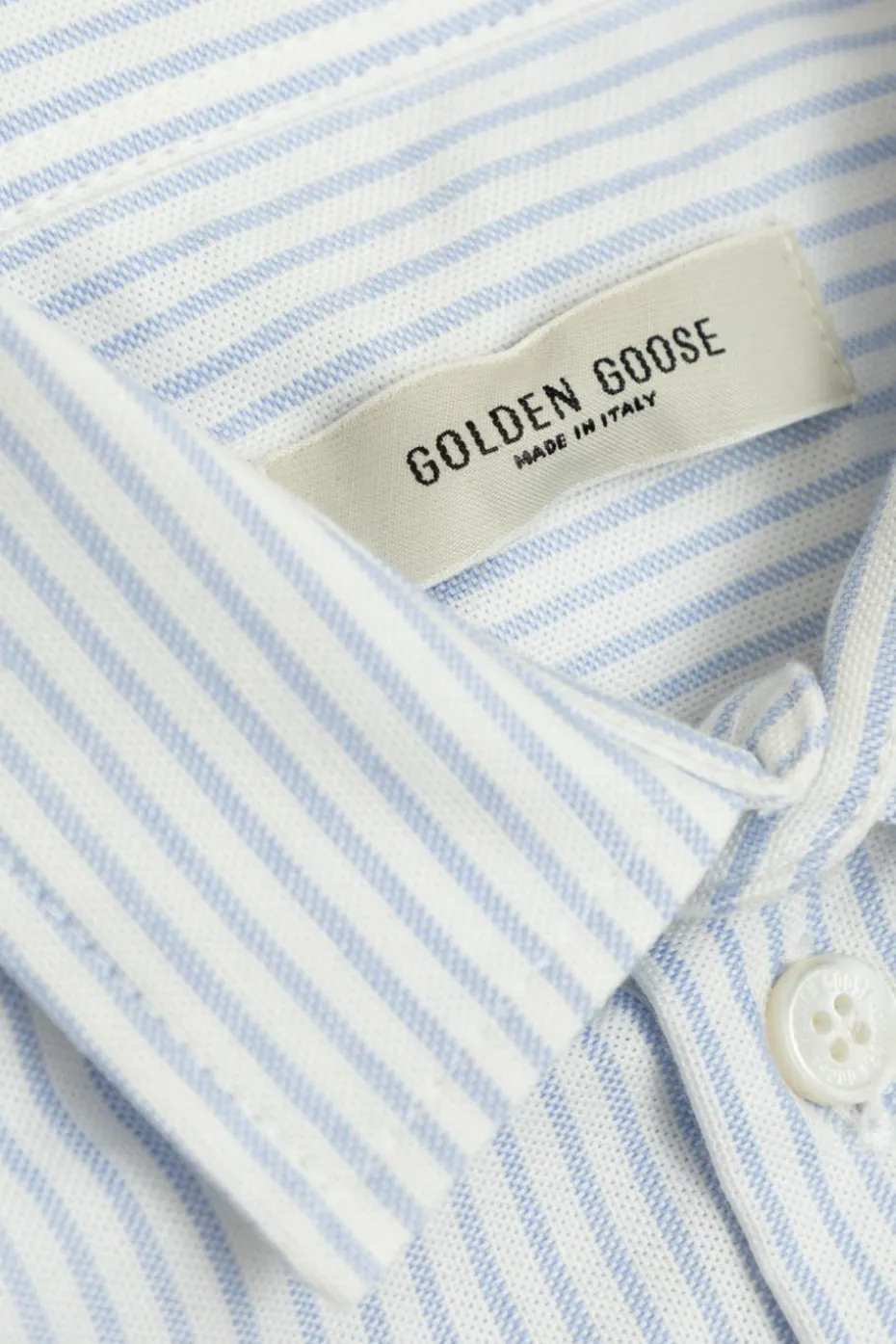 Golden Goose Kids jasnoniebieski Koszula ze wzorem w prążki