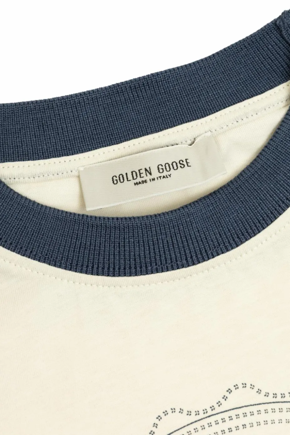 Golden Goose Kids kremowy T-shirt z logo
