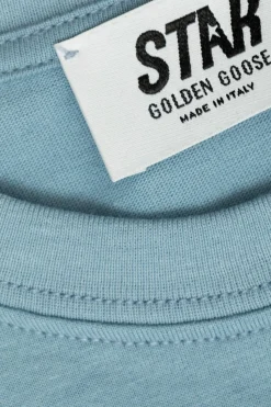 Golden Goose Kids NIEBIESKI T-shirt z logo