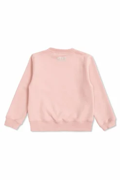 Golden Goose Kids RÓŻOWY Bluza z logo wykończonym połyskującym brokatem
