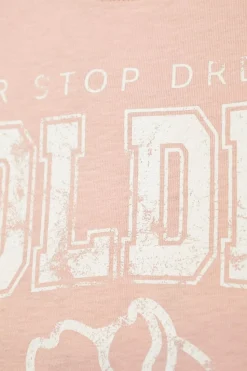 Golden Goose Kids RÓŻOWY T-shirt z nadrukiem