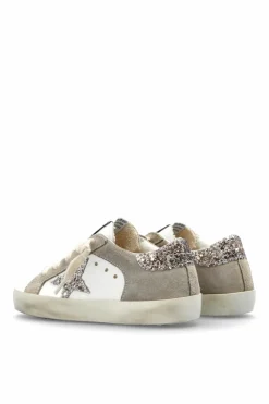 Golden Goose Kids SZARY Buty sportowe `SUPER-STAR DOUBLE QUARTER WITH LIS`
