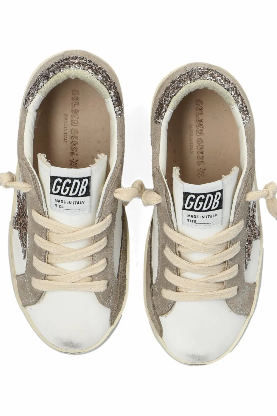 Golden Goose Kids SZARY Buty sportowe `SUPER-STAR DOUBLE QUARTER WITH LIS`