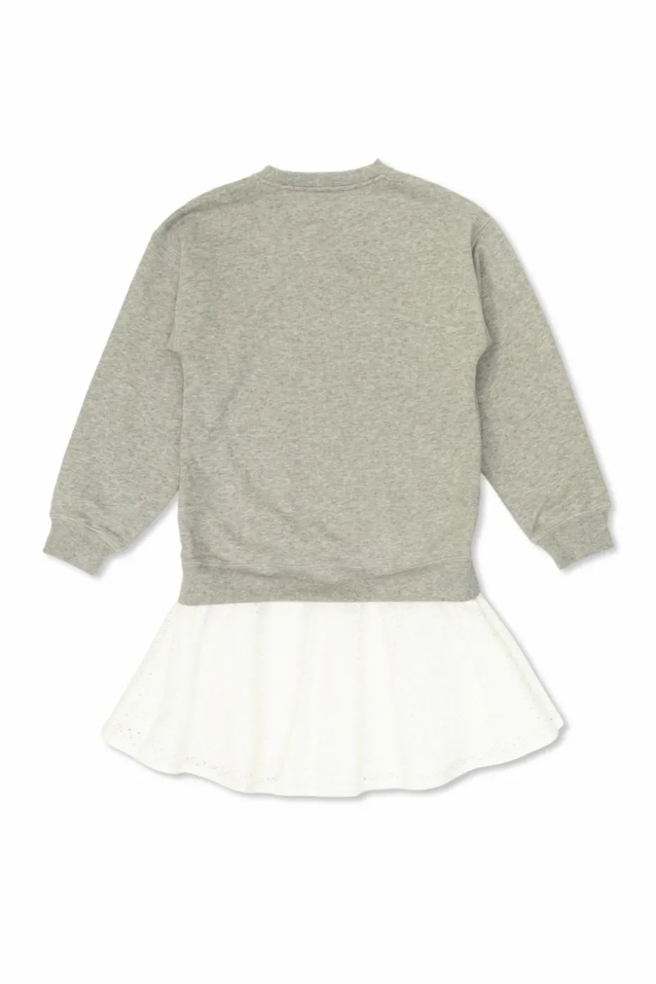 Golden Goose Kids SZARY Sukienka z wyszywanym logo